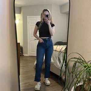 Abercrombie and Fitch The 90s Straight Ultra High Rise in Curve Love